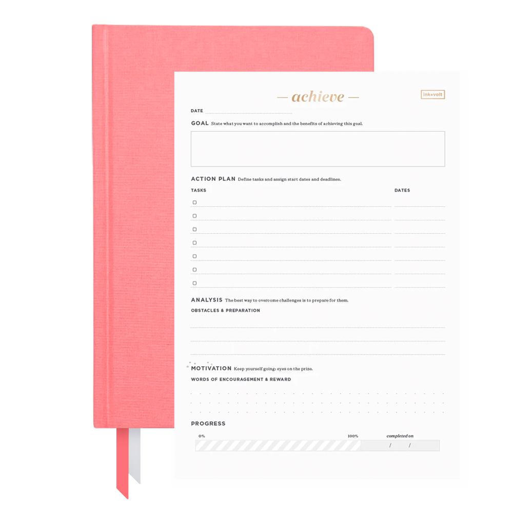 Flamingo Ink+Volt August-July Planner & Goal Planning Pad Bundle