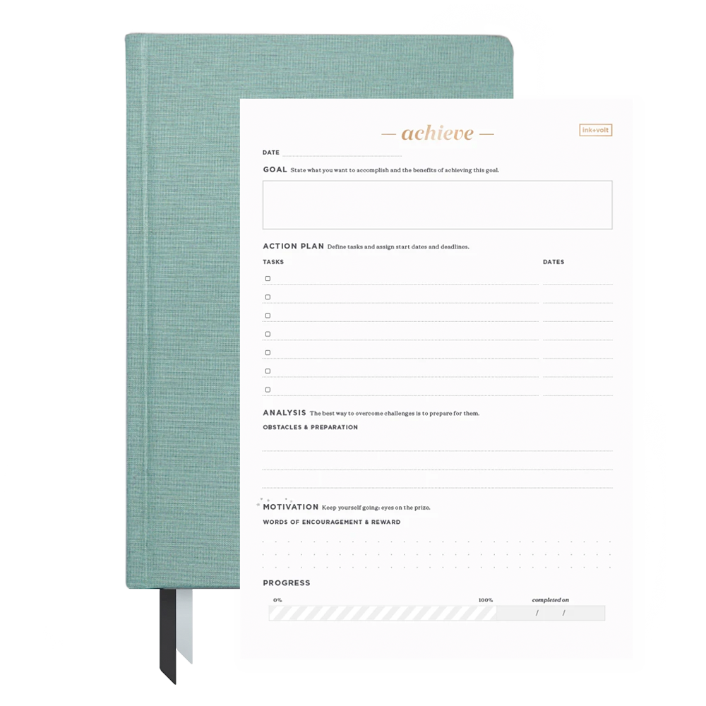 Grey Dove Ink+Volt August-July Planner & Goal Planning Pad Bundle