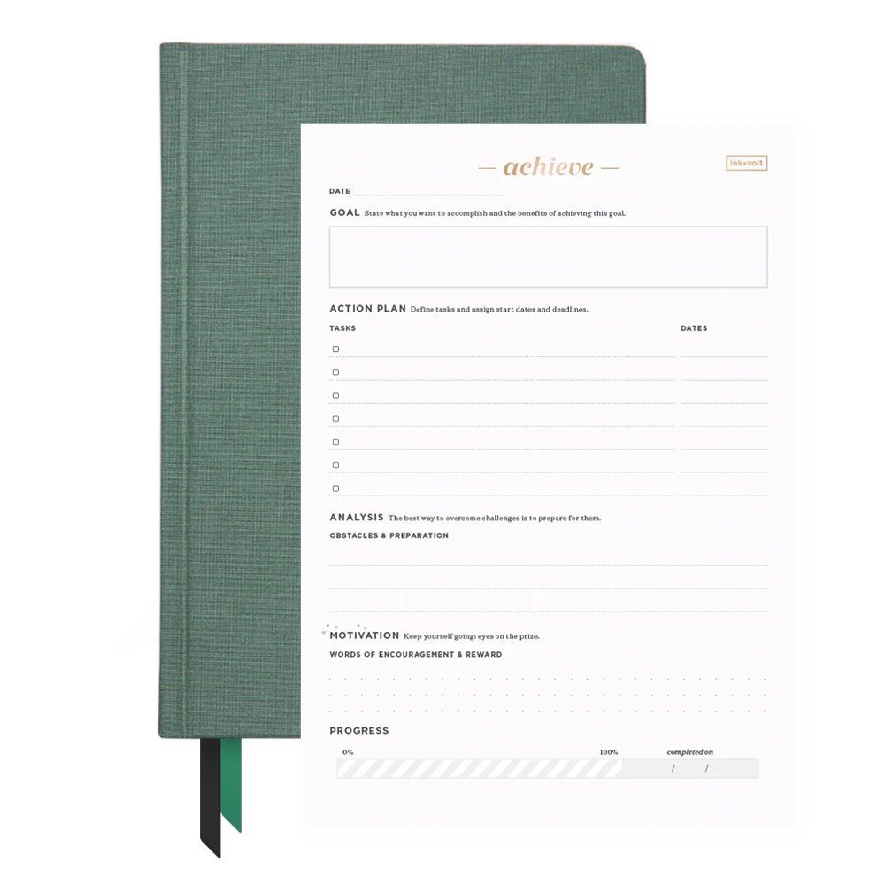 Sage Ink+Volt August-July Planner & Goal Planning Pad Bundle