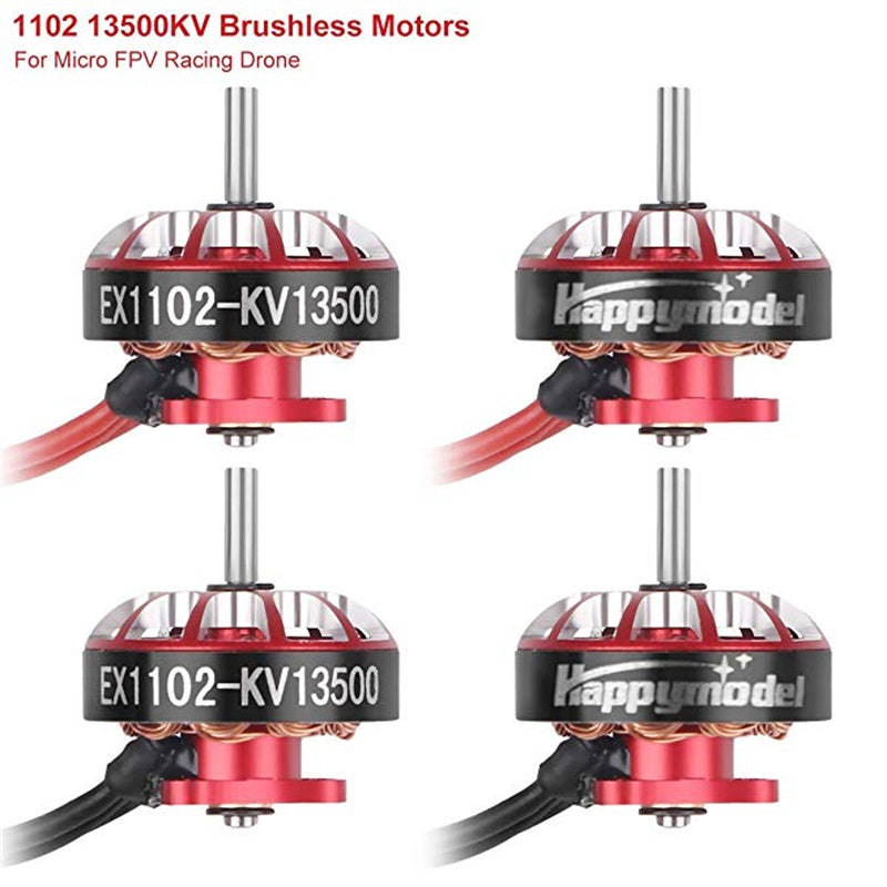 4pcs 1102 13500KV Brushless Motors 2S EX1102 Micro Drone Motor for Micro FPV Racing 