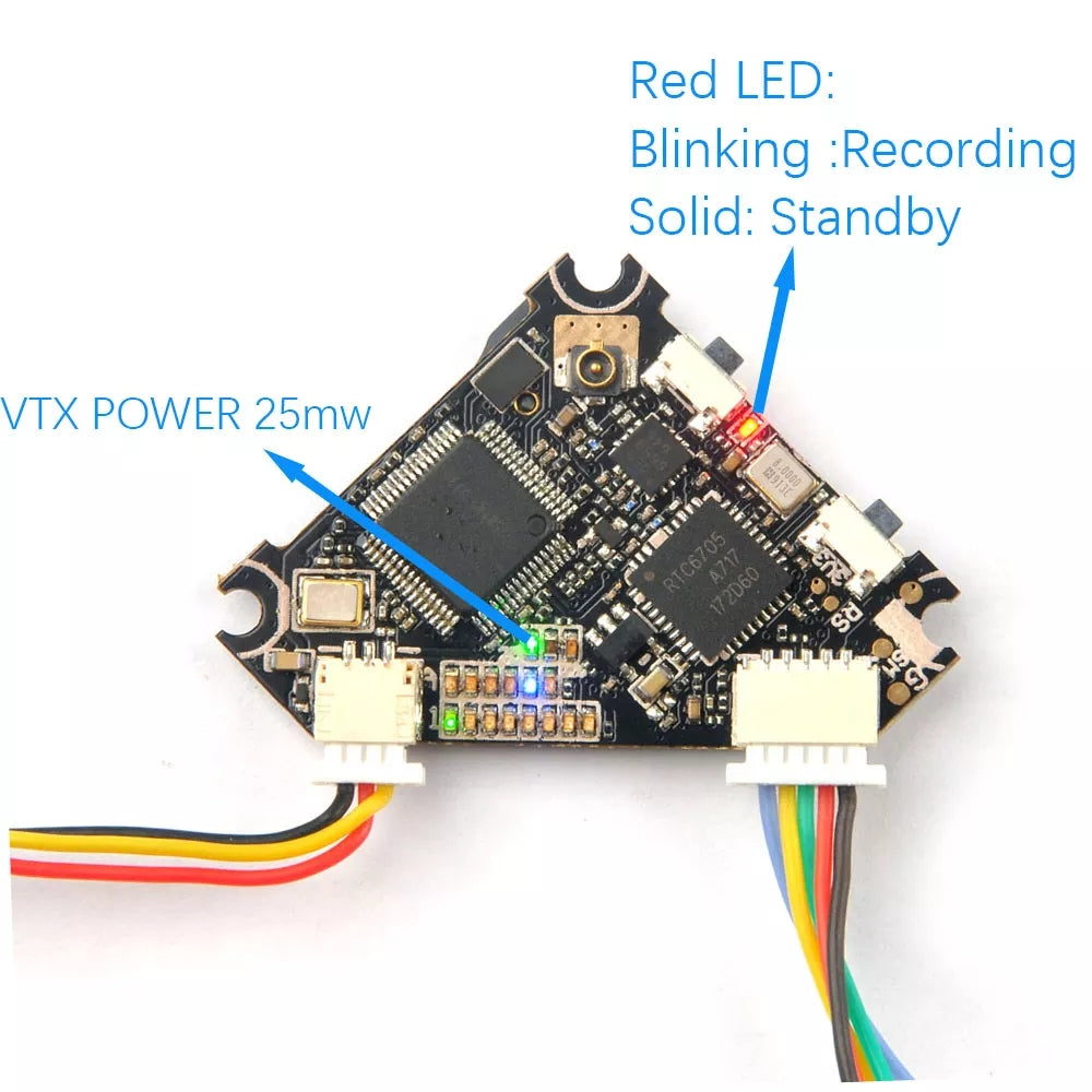 Happymodel Diamond 5.8g 25mw~200mw Image Switchable VTX FPV Transmitter DVR Smartaudio Card Record