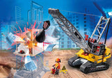 Demolition Crane with Building Section