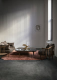 Fly Lounge Table SC11, Large - Smoked Oiled Oak w. honed Nero Marquina marble
