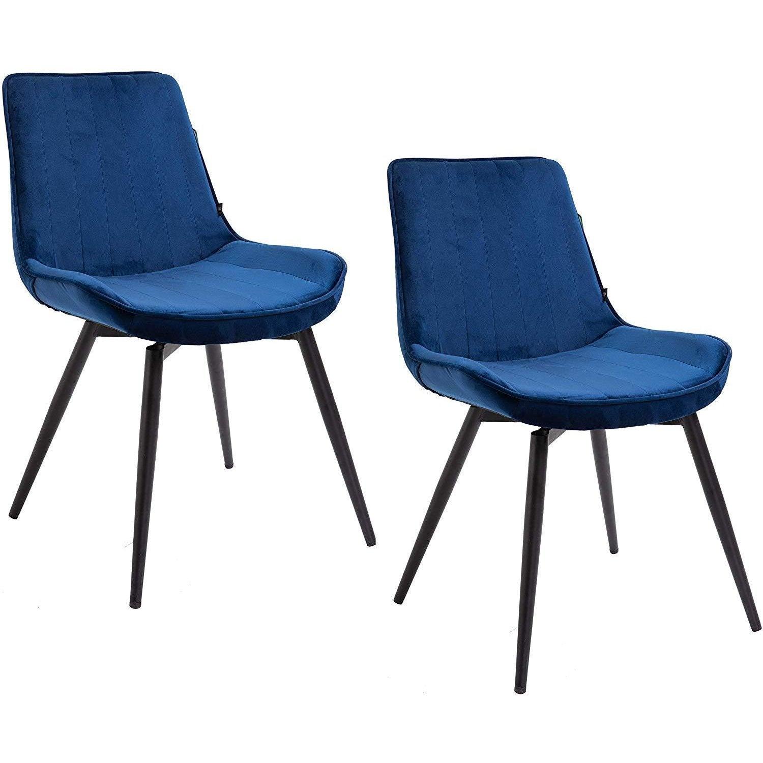 set of 2 velvet chairs