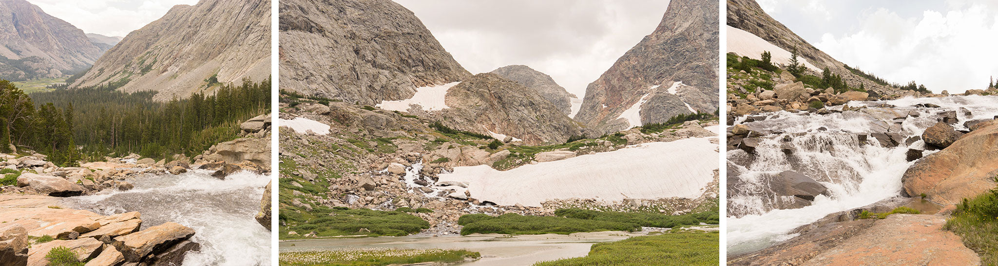 Scenic mountain with a rushing river