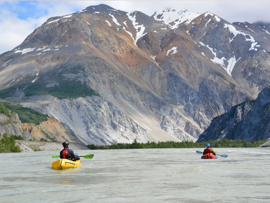 Ultralight packrafters floating the Alsek River