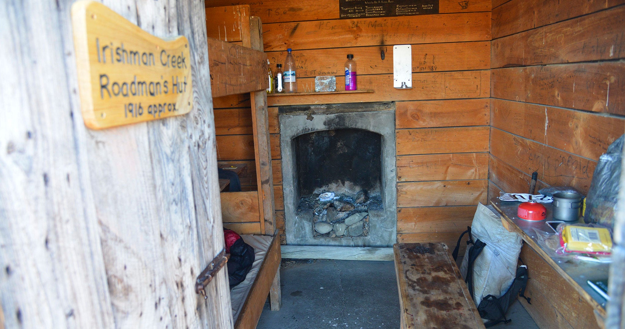 Interior of a New Zealand trail hut