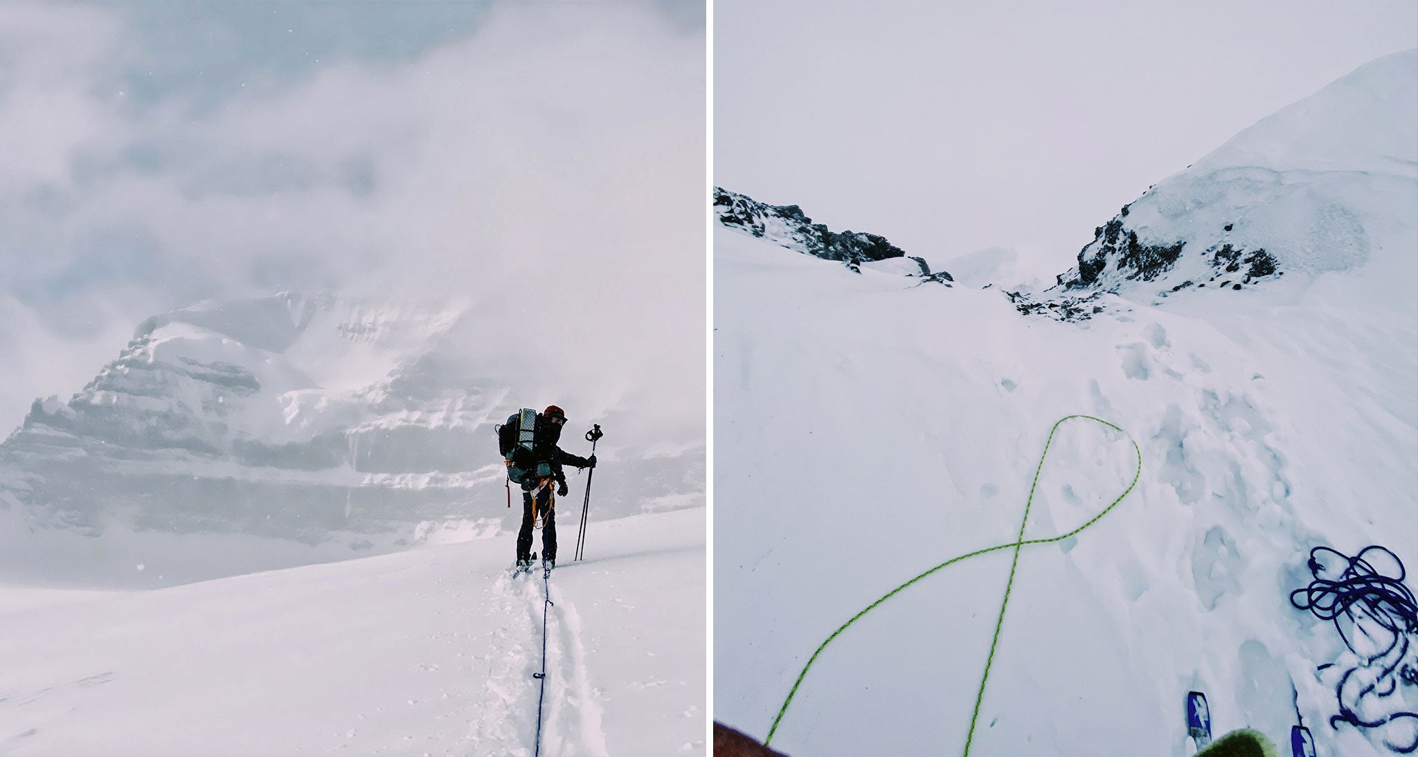 Snowy Alaskan ascent