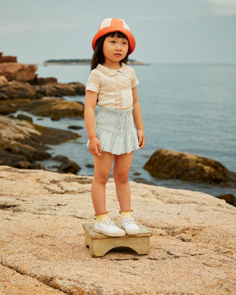 skating pond skirt in steel blue