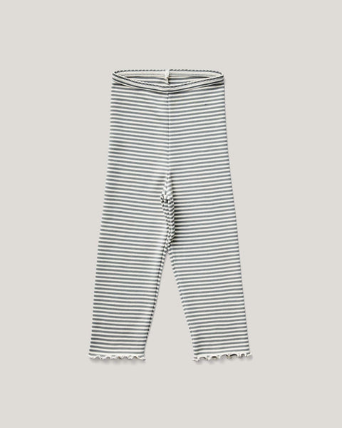 capri legging in stripe in eucalyptus – Little