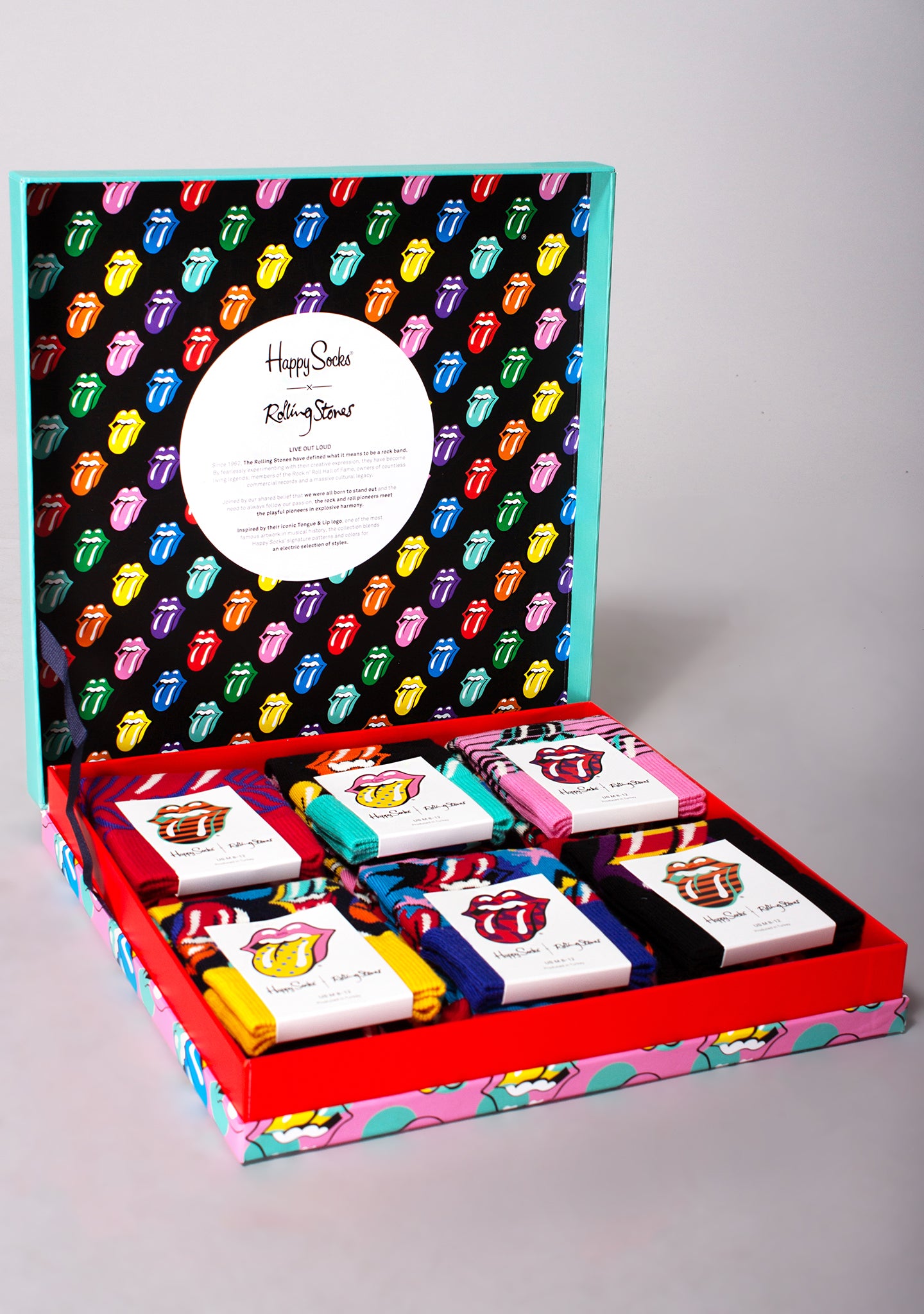 Rolling Stones Socks 6PK Collector Box Set