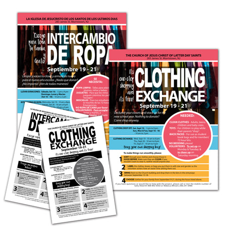 LDS Clothing exchange  flyer