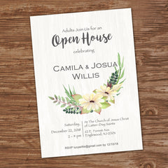 Open House wedding invitation design