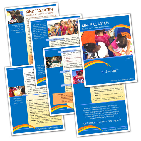 School Kindergarten brochure