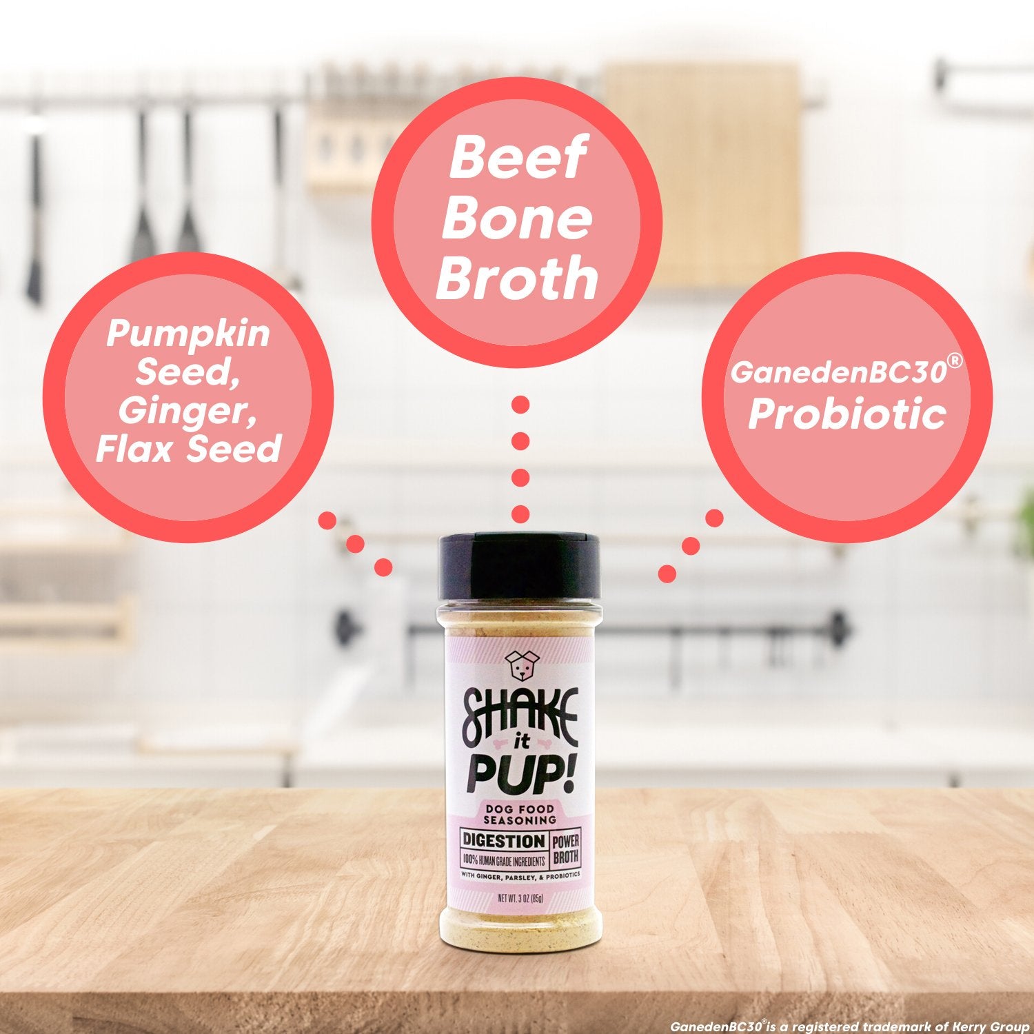 Shake it Pup! Dog Food Seasoning - Digestion Support (3.0 oz) - Wholesale