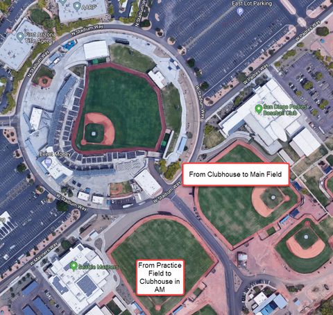 spring training complex map for signatures