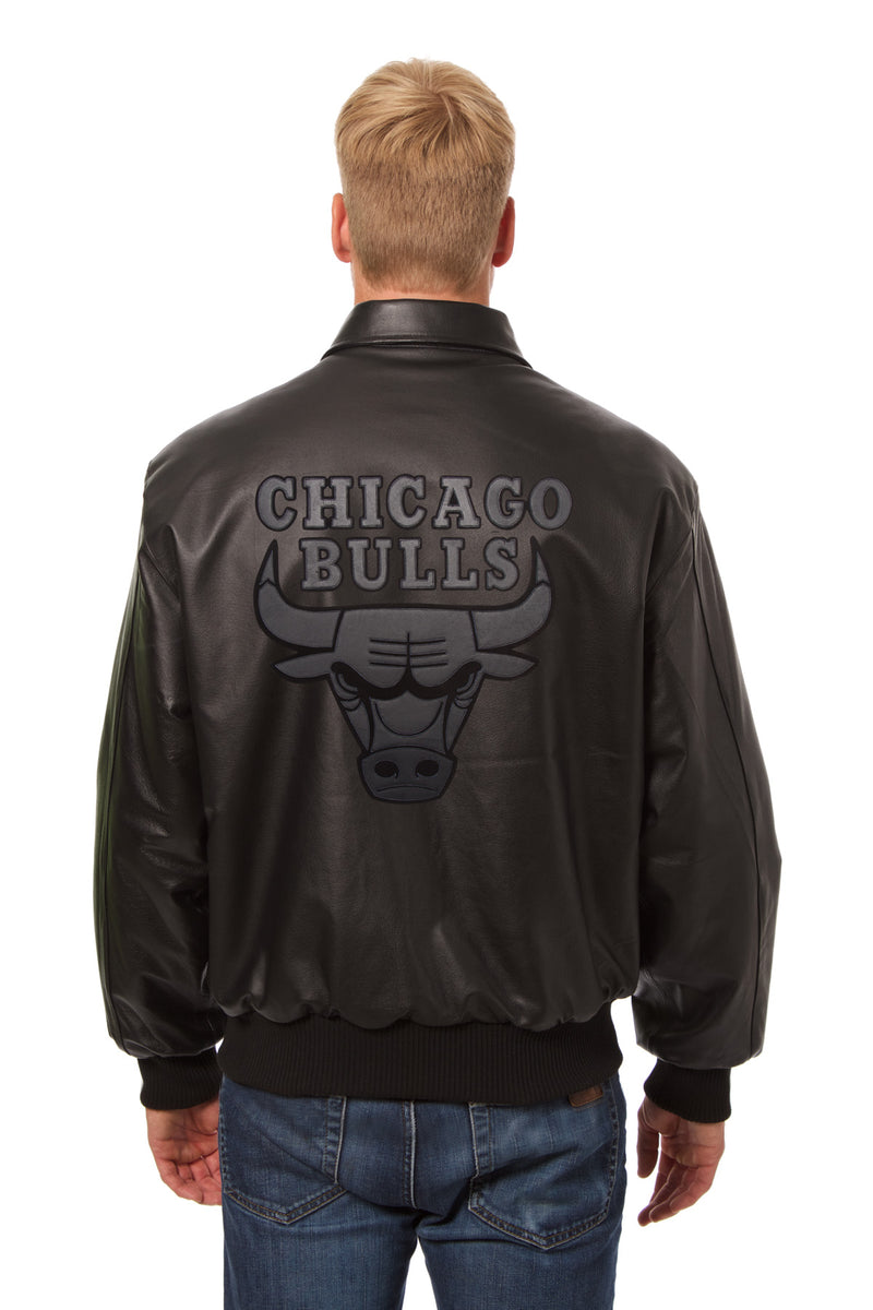 chicago bulls championship leather jacket