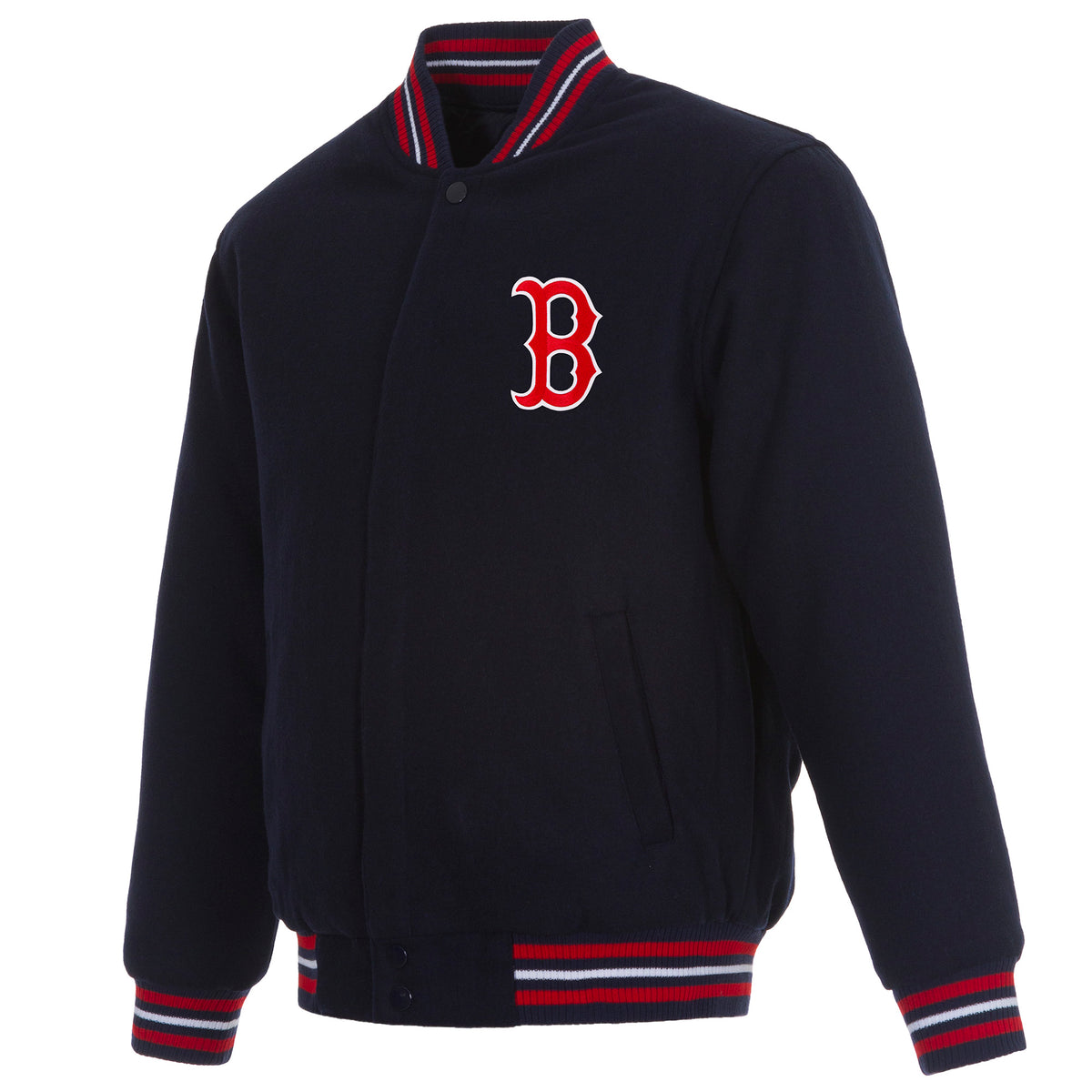 Boston Red Sox Reversible Wool Jacket Navy J.H. Sports Jackets