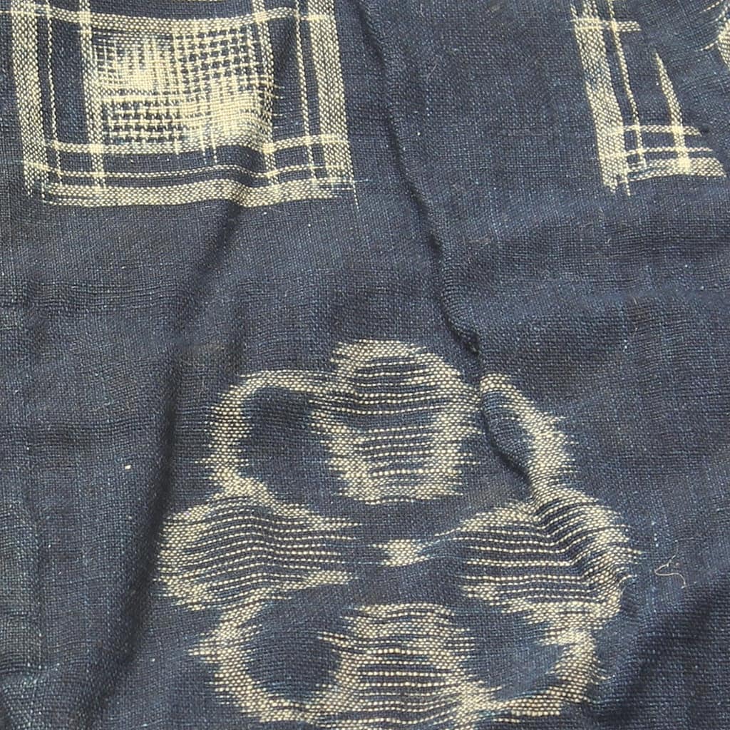 Kasuri woven indigo cape