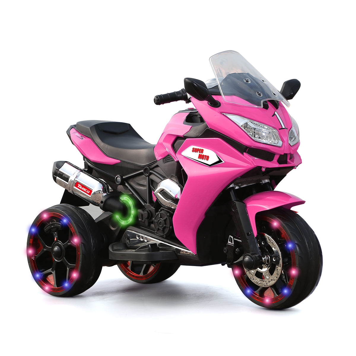 pink 3 wheel motorcycle