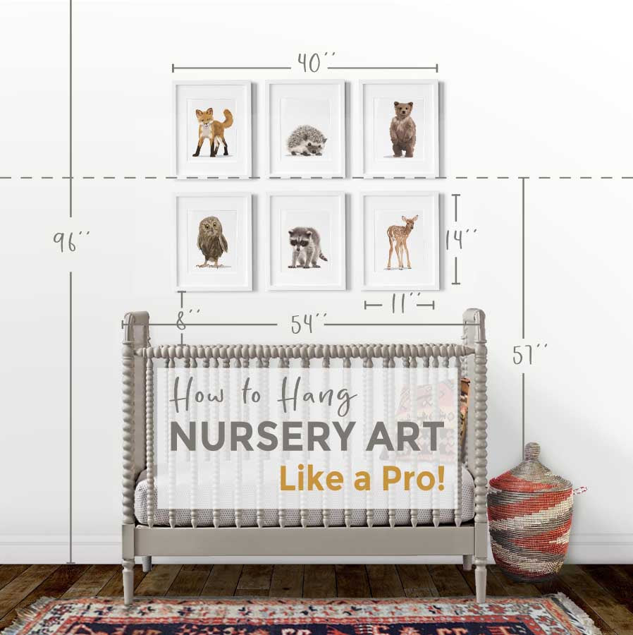 How To Hang Nursery Art Size And Groupings Paper Llamas
