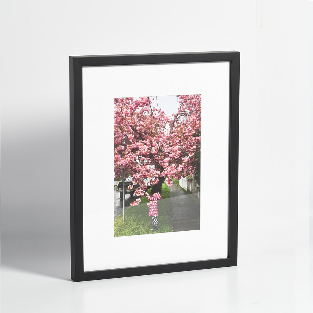 Posterjack Framed Print - Photo of a Little Girl with a Cherry Tree in Victoria, BC