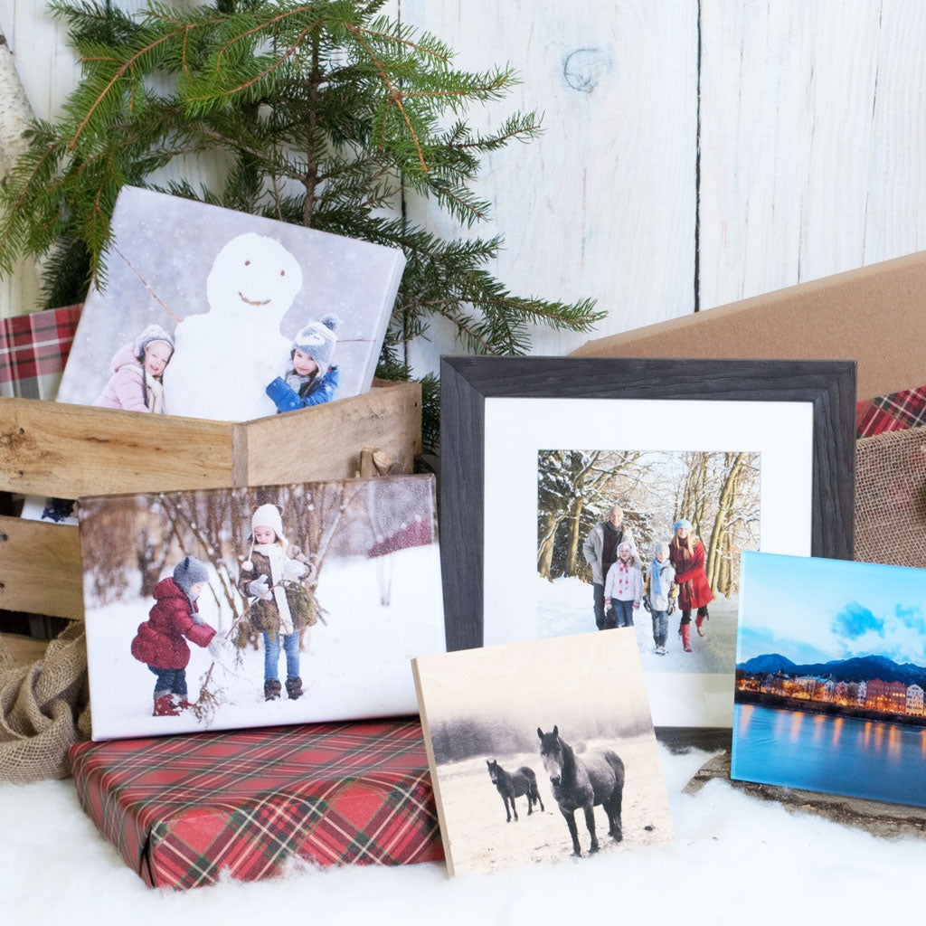 A collection of holiday photos printed by Posterjack
