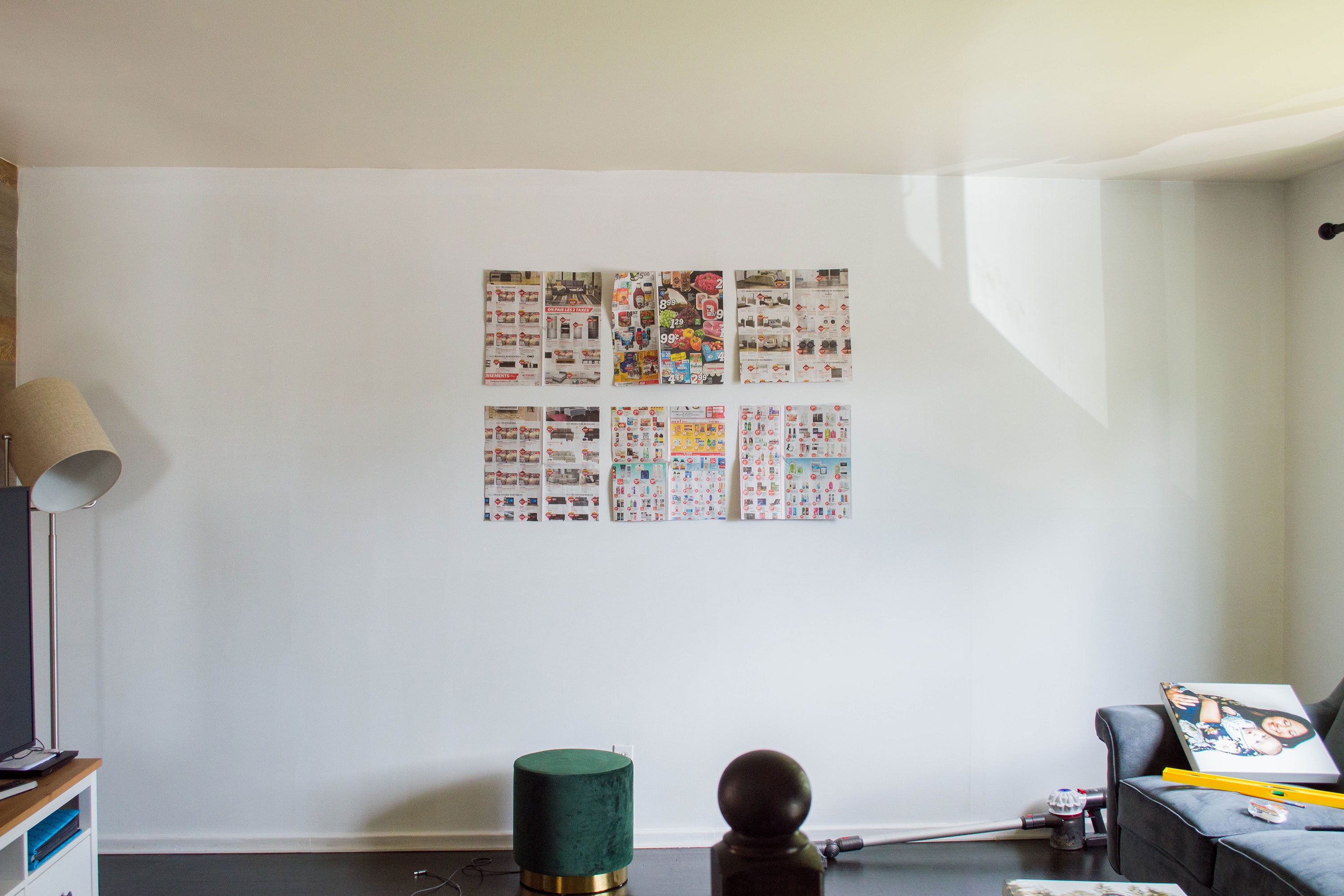 Photo of Newspapers on Wall, Creating a Gallery Wall of Family Photos