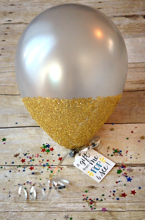 Balloon Decorated with Gift Certificate Inside
