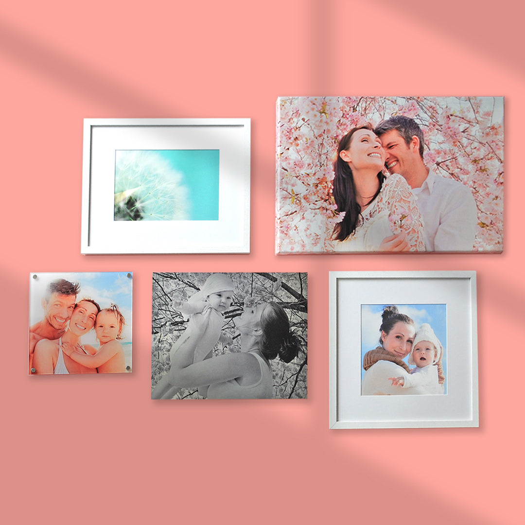 A Gallery Wall of Family Photos Printed by Posterjack