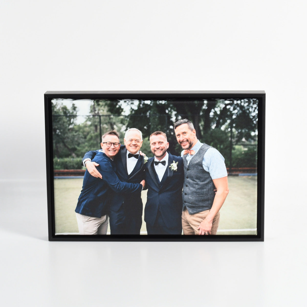 Wedding Photo Printed on Canvas with Custom Floater Frame