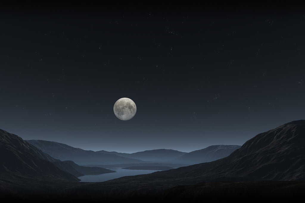 Full moon landscape photo