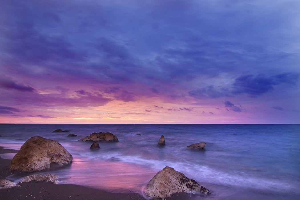 Stunning ocean landscape at sunset