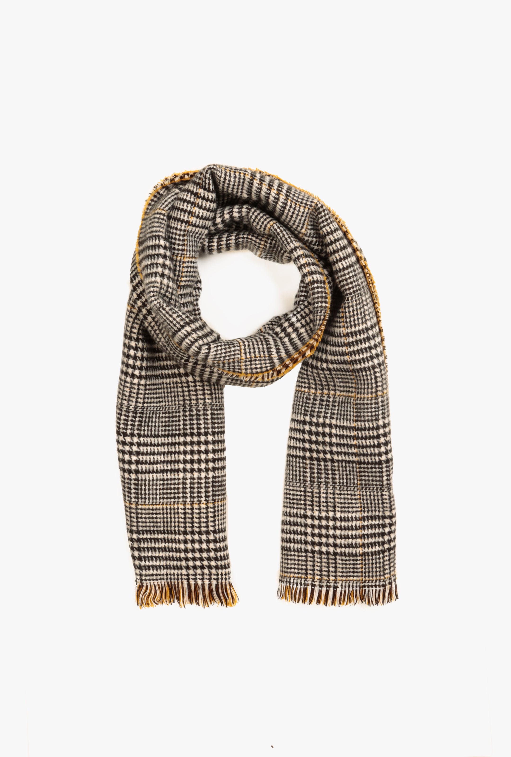Mixed Houndstooth Blanket Scarf