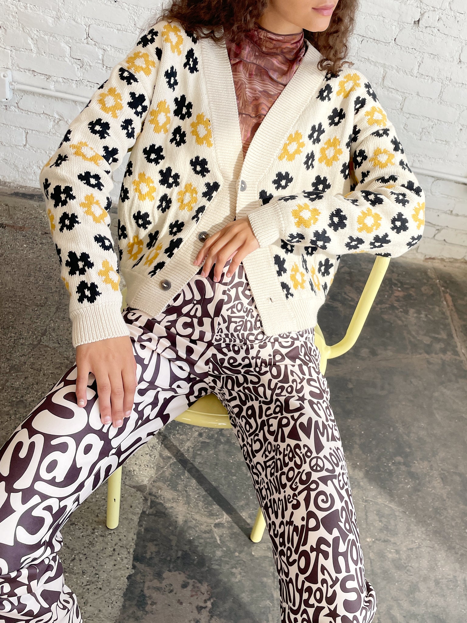 Leftover Bliss Cardigan - Cream/Floral Multi