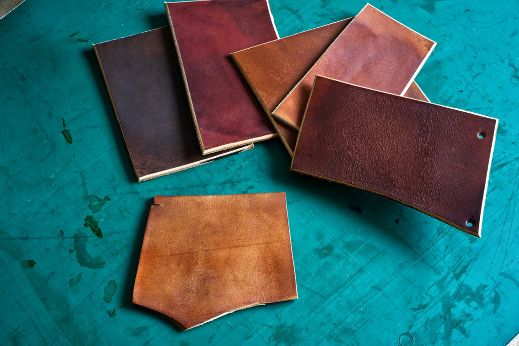 Leather colour swatches