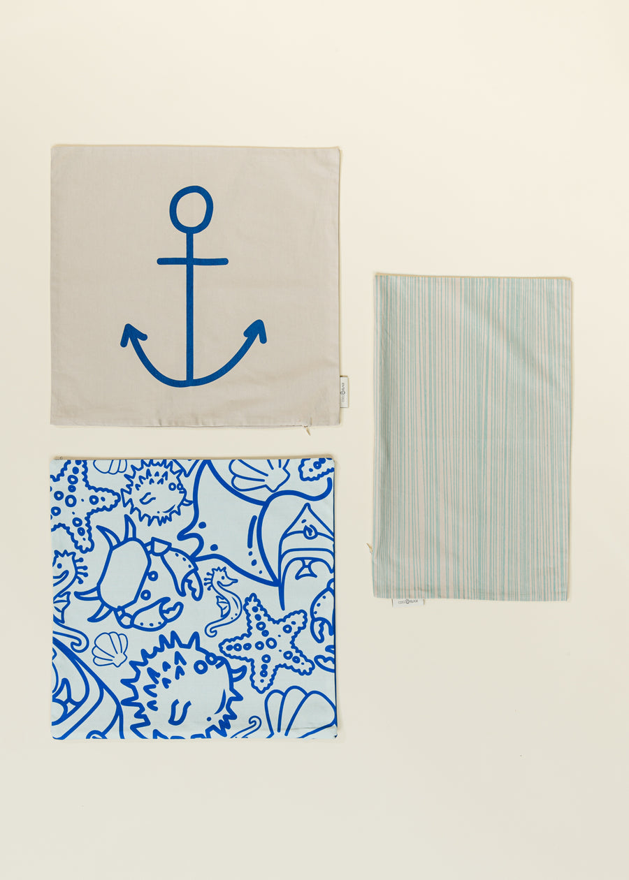 Baltik Cushion Trio Set - OCEAN