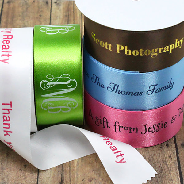 Personalized Satin Ribbon 1 1/2" 10 Colors