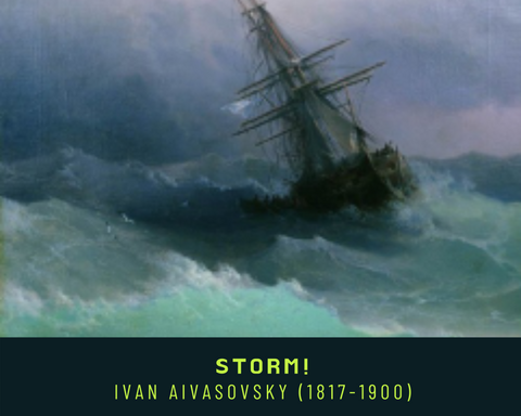 aivanovsky storm seascape