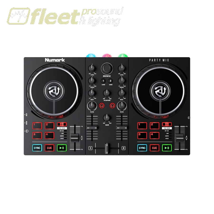 Numark Party Mix II DJ Controller with Built-in Light Show – Fleet