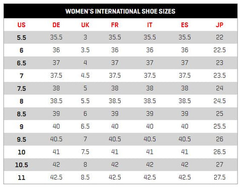 puma size chart women's shoes