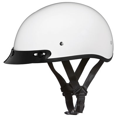 Daytona Skull Cap Freedom Eagle Flag Half Helmet Gloss Black DOT XS-2XL 