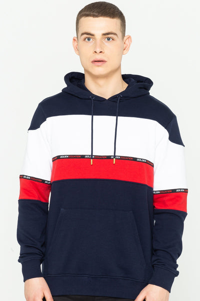 red and black striped hoodie