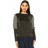 Women's Shimmer Ribbed Cuff Sweater