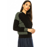 Women's Two-Tone Long Sleeve Top