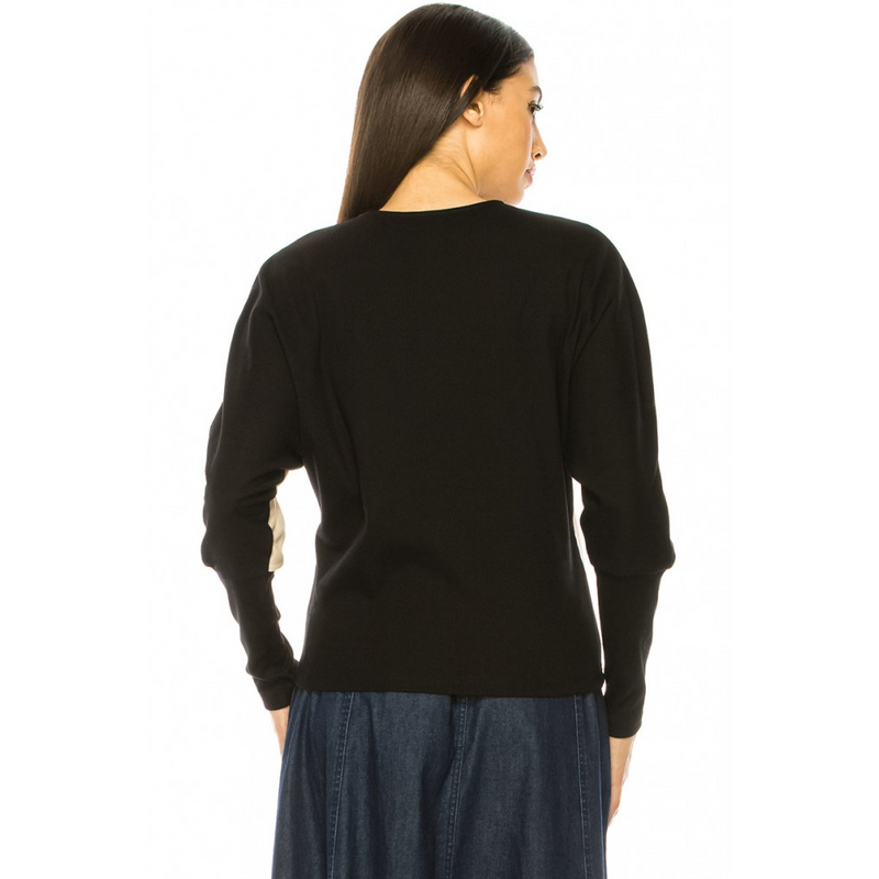 Women's Colour Block Long Sleeve Henley