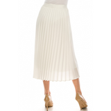 Women's Elastic Waist Pleated Skirt