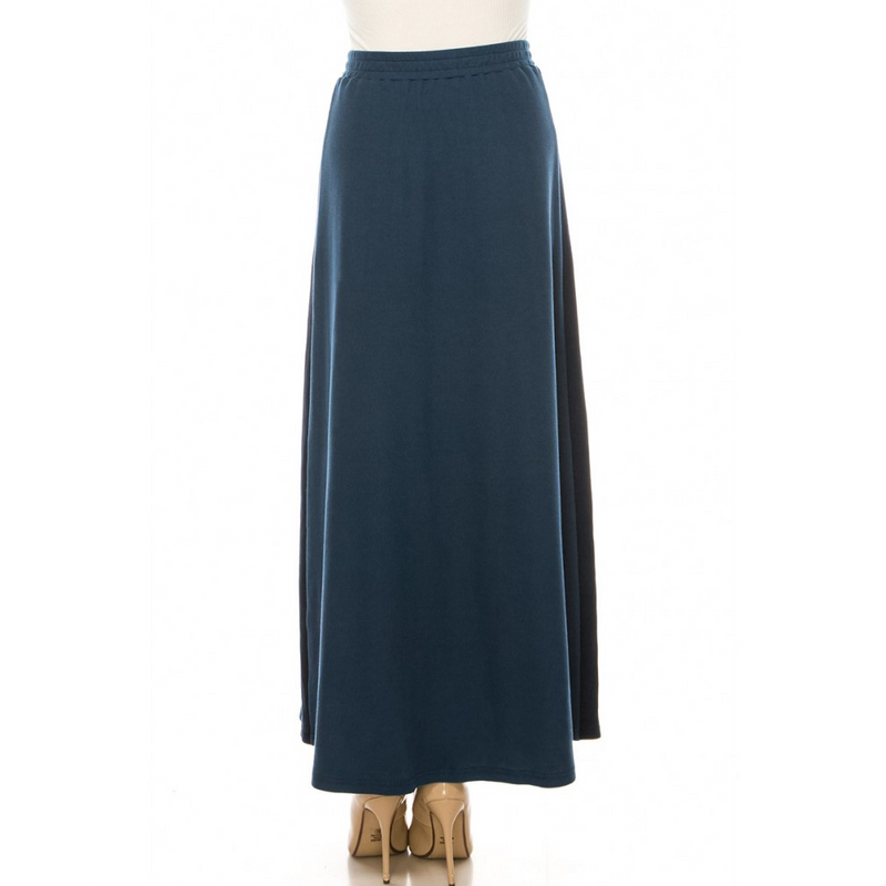 Women's Side Stripes Maxi Knit Skirt