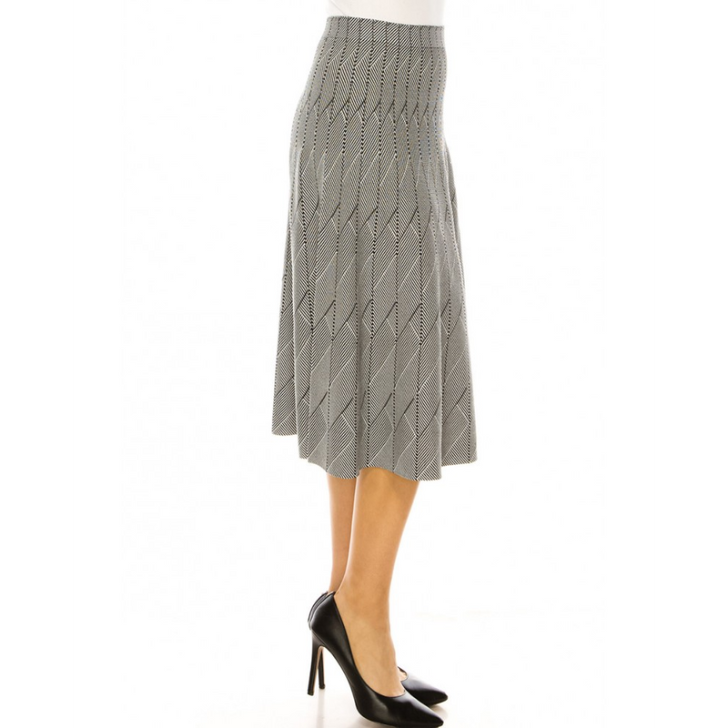 Women's Multi Stripes Knit Skirt