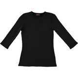 Girls 3/4 Sleeve Ribbed T-Shirt